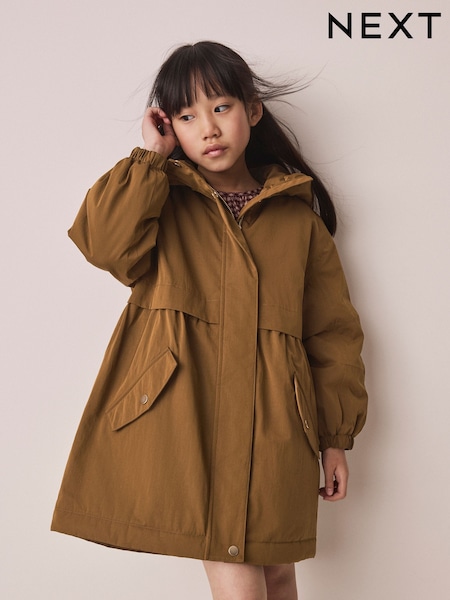 Olive/Gold - Waterproof Padded Rain Coat (3-16yrs)