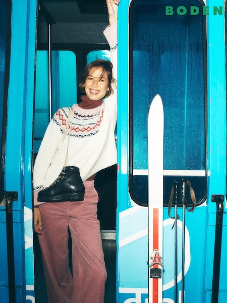 Boden Cream Bouclé Raglan Jumper (W13553) | €152