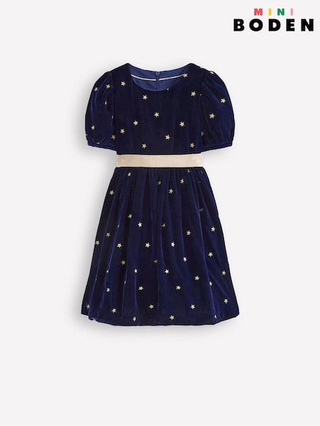 Boden Blue Velvet Party Dress (W13574) | €75 - €83