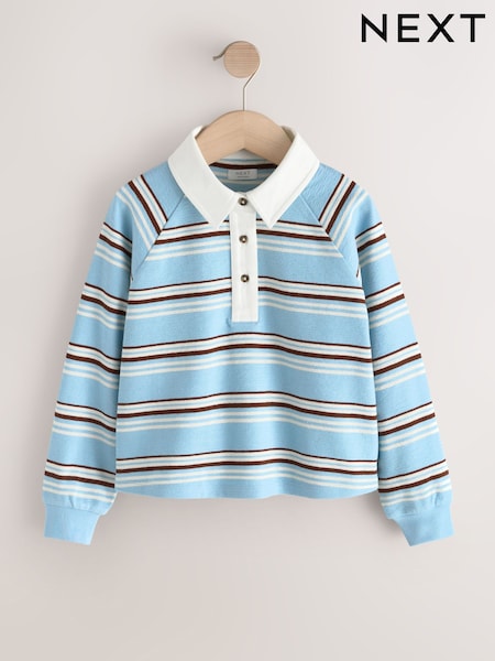 Blue Stripe - Long Sleeve Rugby Top (3-16yrs)