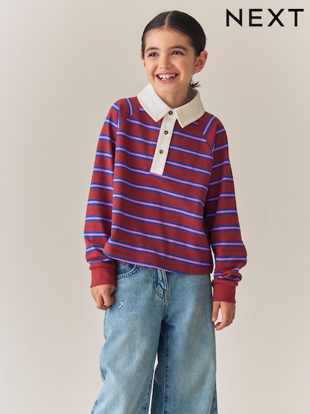 Brown - Long Sleeve Rugby Top (3-16yrs)