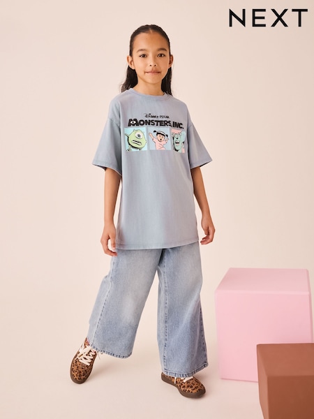 Charcoal Disney Monsters Inc - Oversized Graphic T-shirt (3-16yrs)