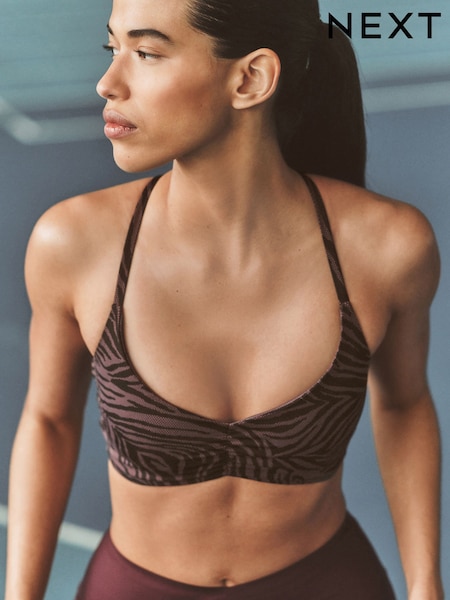 Schwarz/Rose - Strappy Back Medium Impact Sports Bras 2 Pack