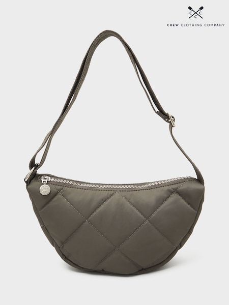 Crew Clothing Green Quilted Nylon Cross-Body Bag (W14648) | €38.50