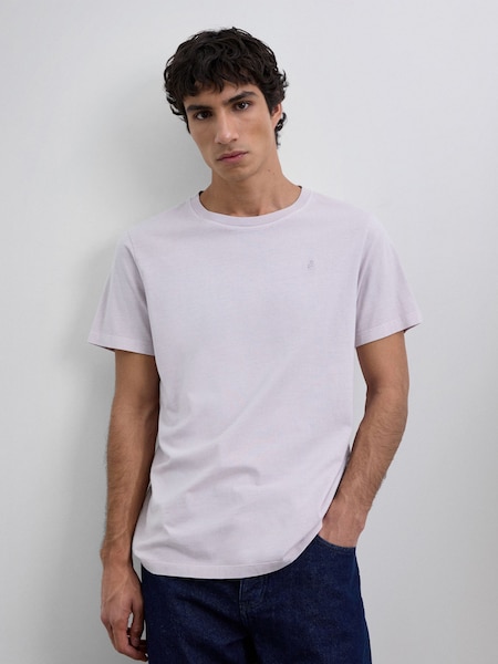 Scalpers Purple Embroidered Skull T-Shirt (W14673) | €53