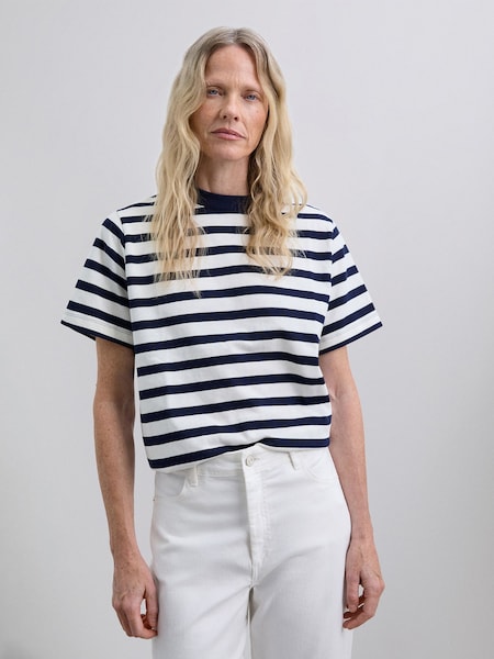 Scalpers Blue Striped T-Shirt (W14693) | €79.50