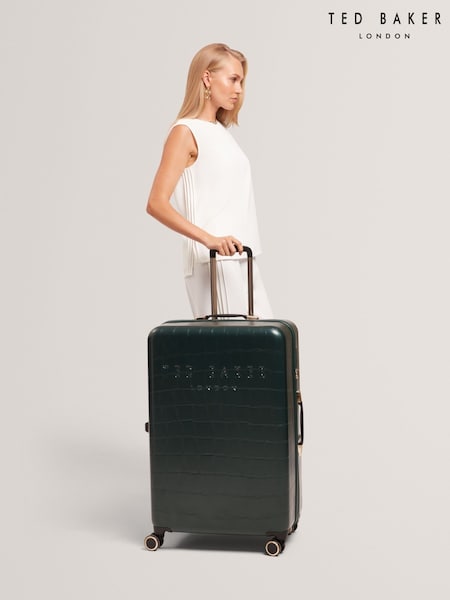 Ted Baker Green Icon Case Croc Effect Suitcase (W14888) | €253