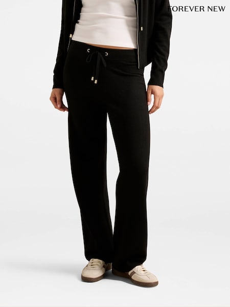 Forever New Black Hazel Knitted Lounge Pants (W14930) | €69