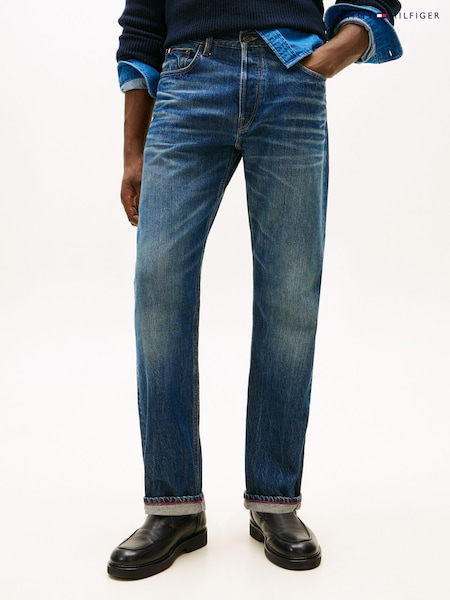 Tommy Hilfiger Whiskered Regular Straight Leg Jeans (W15045) | R$ 1.285