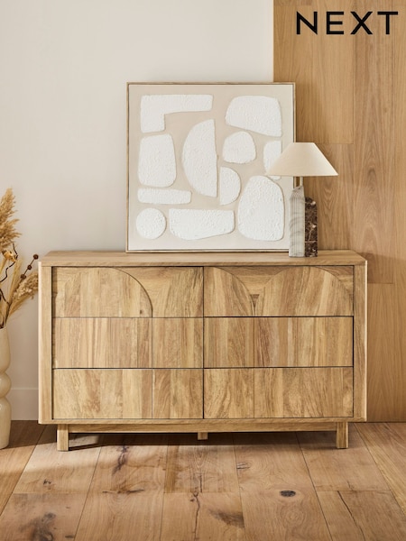 Arches Mango Effect Wide Chest Of Drawers
