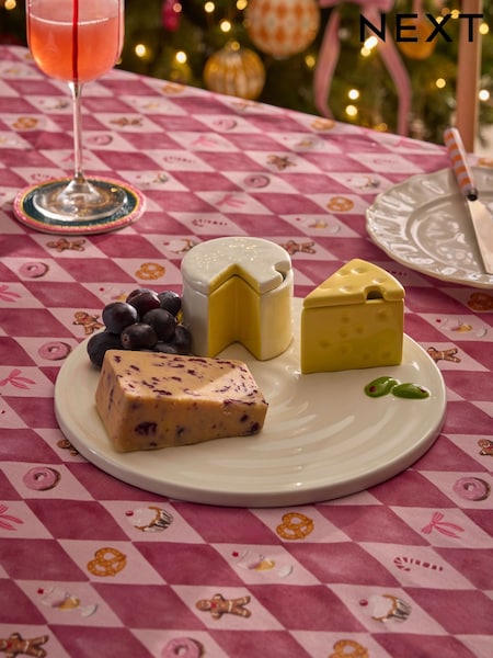 3d Novelty Cheese Serving Platter And Condiment Pots