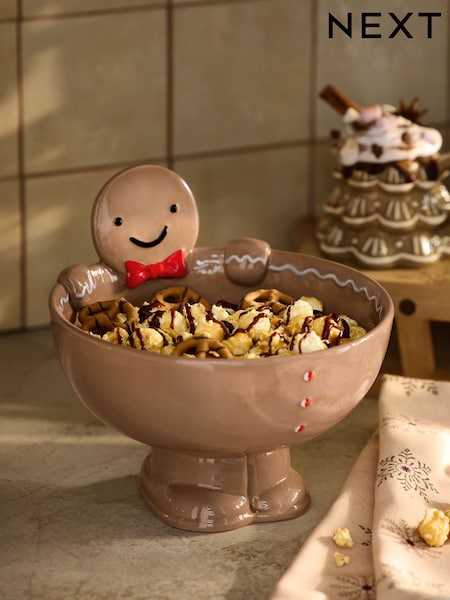Bol para servir con diseño de hombrecillo de galletas