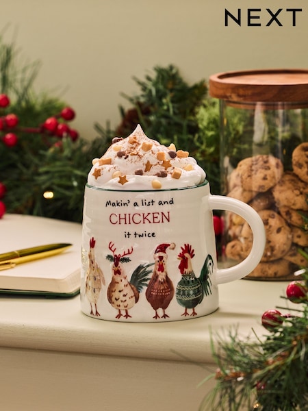 Chicken It Twice Christmas Mug