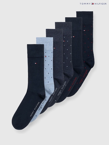 Tommy Hilfiger Blue Men Socks 6 Pack (W15405) | R$ 395