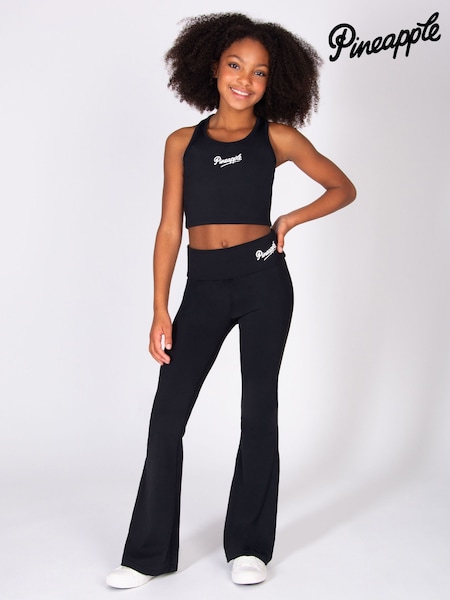 Pineapple Black Active Fold Down Flare Trousers (W15445) | AED140