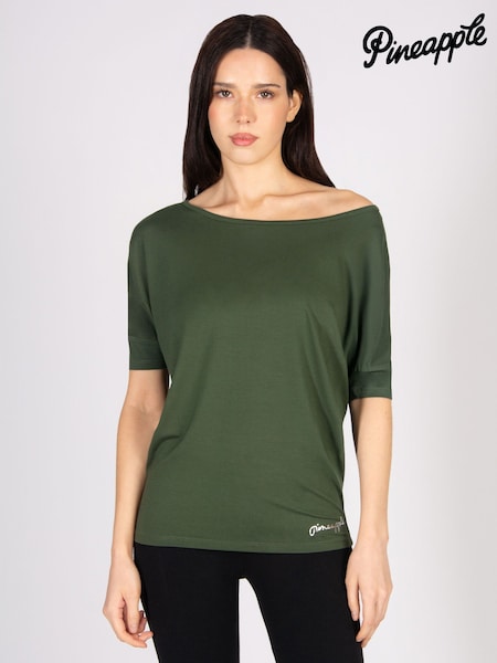 Grønn - Pineapple Monroe Short Sleeve Jersey T-Shirt (W15447) | kr377