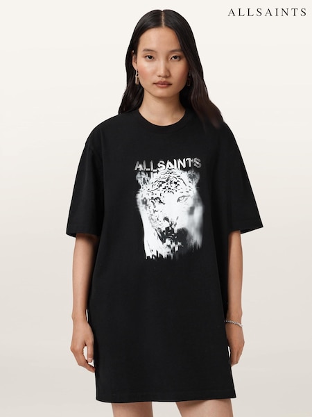 AllSaints Black Static Tee Dress (W15817) | €102
