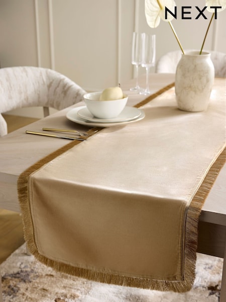Velvet Fringed Table Runner