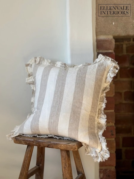 Ellenvale Interiors Halliie Ruffle Stripe Cushion Cover