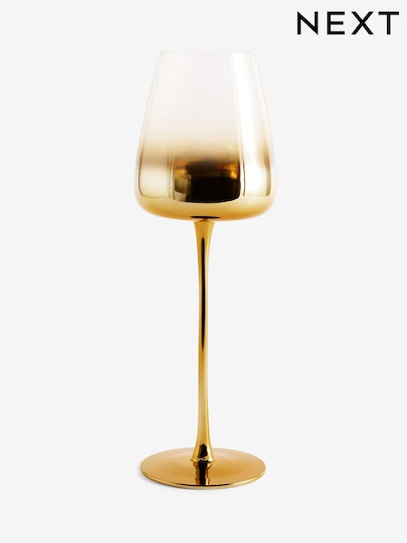 Set Of 4 Tapered Wine Glasses