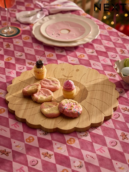 Wood Jammy Heart Biscuit Serving Board