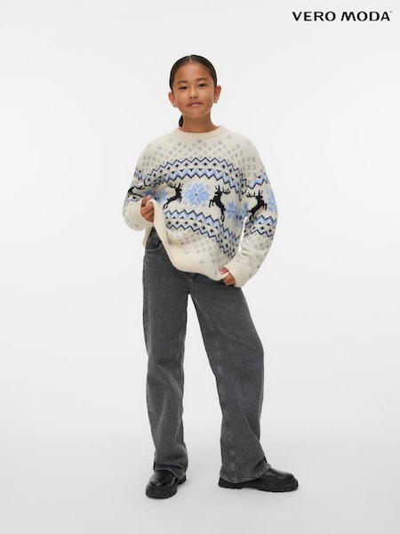 VERO MODA Cream Christmas Fairisle Knitted Jumper (W15973) | R$ 375
