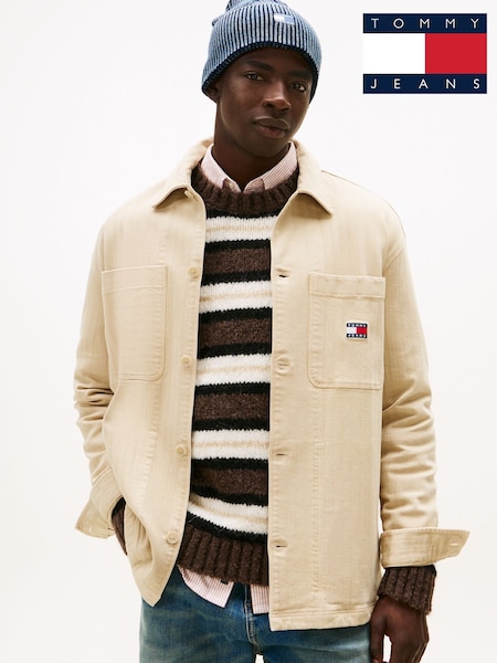 Tommy Jeans Oversized Fit Herringbone Twill Overshirt (W15982) | ‏636 ر.س.‏