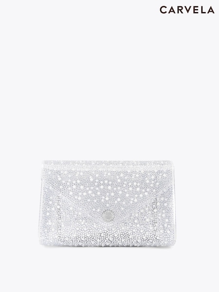 Carvela White Positano Vinyl Clutch Bag (W16155) | €164