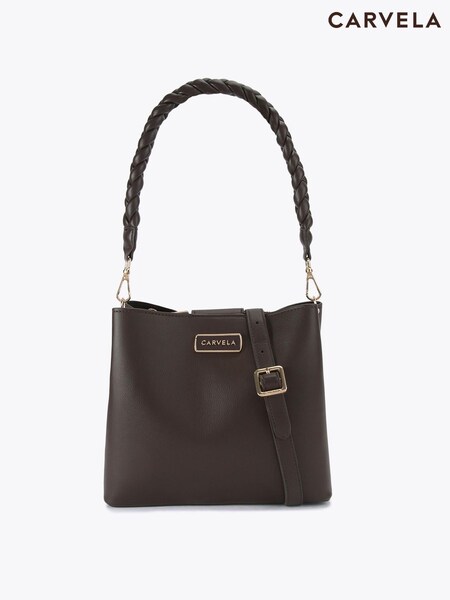 Carvela Brown Alessia Plait Midi Bag (W16174) | €101