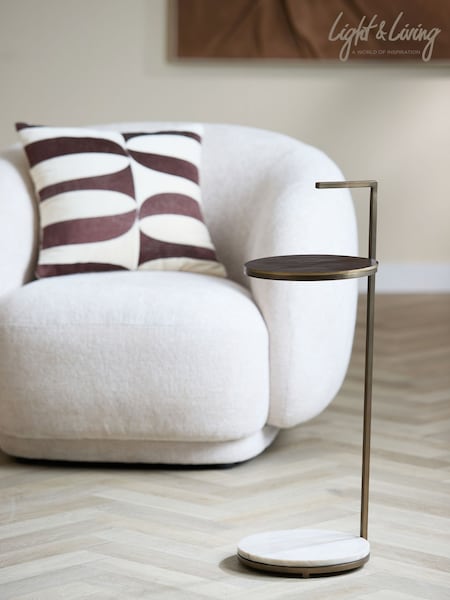 Light & Living Sand Grey Bronze Leda Side Table (W16220) | kr1 508