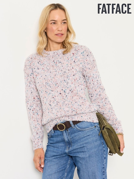 パープル - Fatface Breigh Knitted Textured Jumper