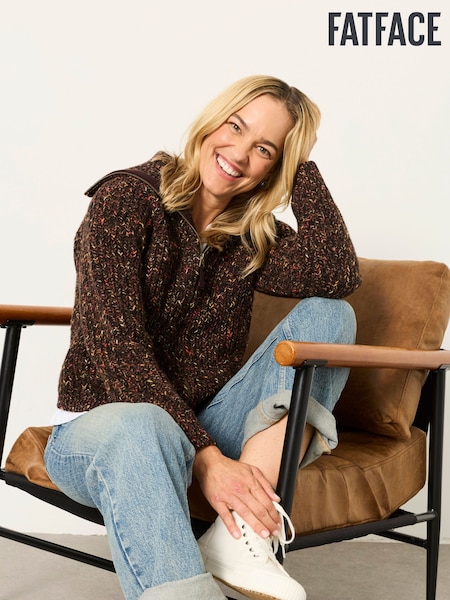 Ruda - Fatface Cooper Knitted Rib Zip Through Cardigan