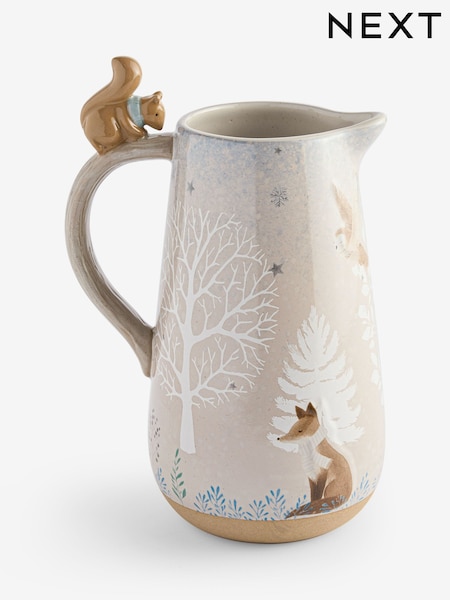 Winter Scene Ceramic Jug Vase