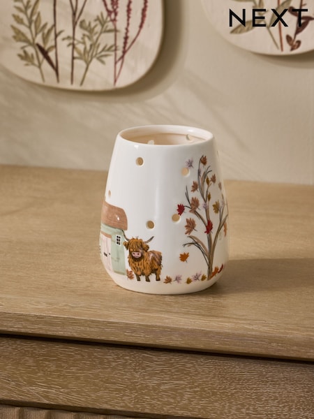 House Scene Ceramic Tea Light Holder