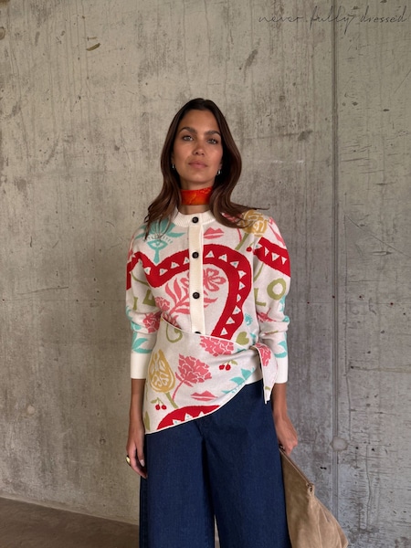 Never Fully Dressed Cream Amara Hollie Cardigan (W16625) | AED577