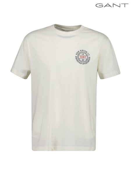 GANT Cream Graphic Logo T-Shirt (W16675) | AZN 118