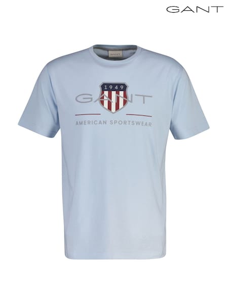 GANT Blue Chest Shield Logo T-Shirt (W17090) | R$ 495