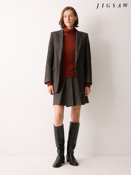 Jigsaw Brown Langford Wool Blazer (W17119) | AED1,741