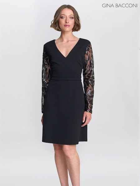 Gina Bacconi Angie Cocktail Black Dress (W17389) | €282