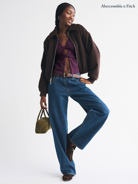 Abercrombie & Fitch Long Sleeve Cutout Twist Top (W17714) | ‏227 د.إ.‏