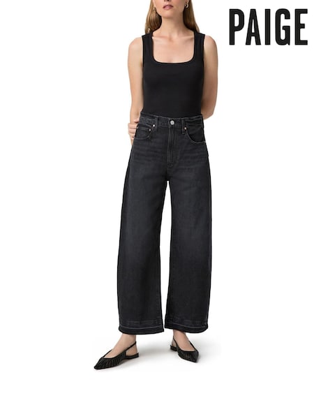 Μαύρο - Paige Blue Arella Ankle Barrel Leg Jeans (W17894) | 506 €