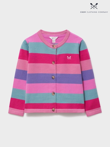 Crew Clothing Company Pink Crew-Neck Cardigan (W18062) | €45 - €56