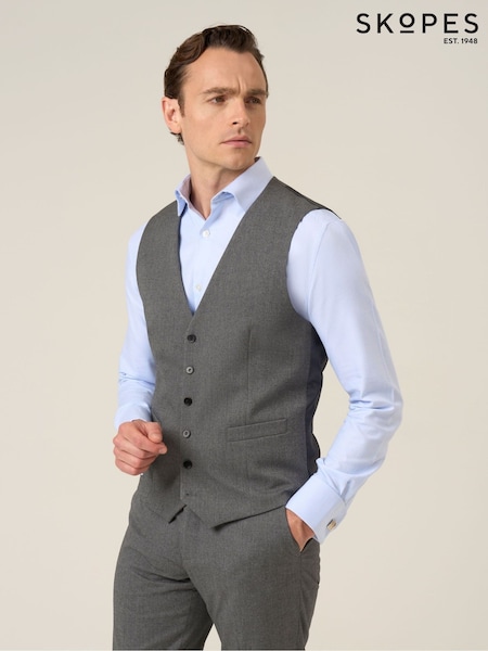 Skopes Grey Liston Flannel Suit Waistcoat (W18099) | €82