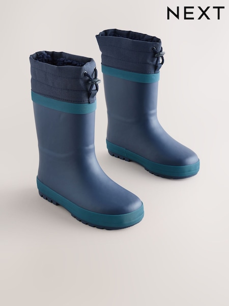 Navy - Adjustable Cuff Wellies