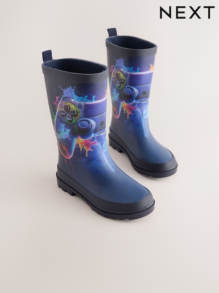 Blue Gamer - Rubber Wellies