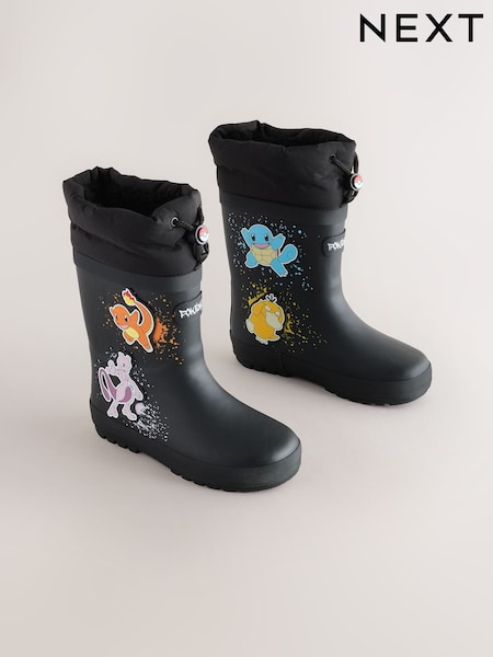 Black - Pokemon Adjustable Cuff Wellies
