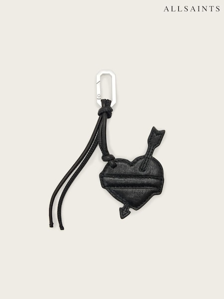 AllSaints Black Heart Banner Keyring (W18251) | 203 QAR