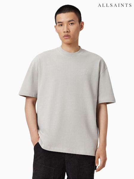 AllSaints Grey Haven Short Sleeve Crew T-Shirt (W18257) | €83