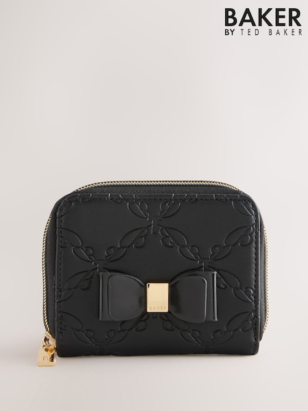 Black - Baker By Ted Baker Back To School Childrens Embossed Bow Coin Purse