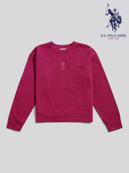 U.S. Polo Assn. Pink Large Tonal Double Horsemen Sweatshirt (W18689) | €63